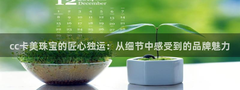 开丰娱乐：cc卡美珠宝的匠心独运：从细节中感受到的品牌魅力