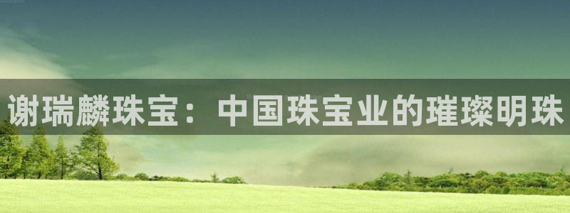 开丰娱乐与六七五一38：谢瑞麟珠宝：中国珠宝业的璀璨明珠