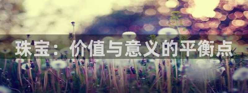 开丰娱乐网站官网首页：珠宝：价值与意义的平衡点