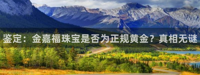 开丰娱乐注册登录：鉴定：金嘉福珠宝是否为正规黄金？真相无谜