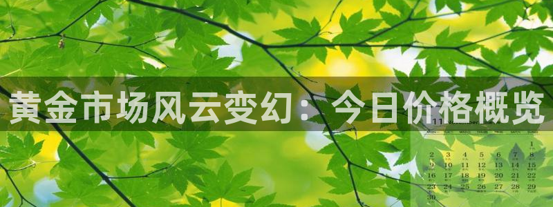开丰娱乐平台：黄金市场风云变幻：今日价格概览
