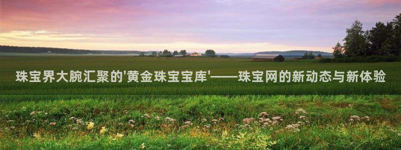 开丰娱乐登录：珠宝界大腕汇聚的\'黄金珠宝宝库\'——珠宝网的新动态与新体验