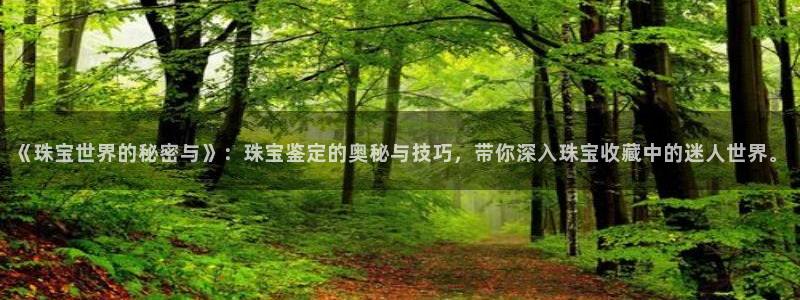 开丰娱乐天：《珠宝世界的秘密与》：珠宝鉴定的奥秘与技巧，带你深入珠宝收藏中的迷人