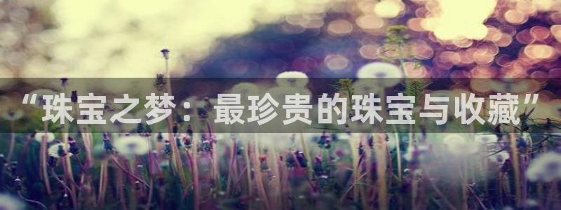 开丰娱乐网站官网：“珠宝之梦：最珍贵的珠宝与收藏”