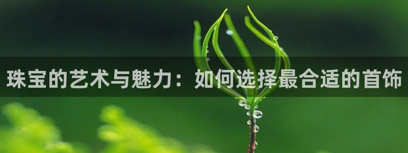 开丰娱乐地址：珠宝的艺术与魅力：如何选择最合适的首饰